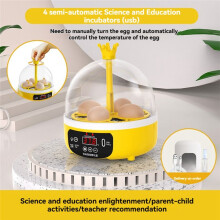 Egg Incubator for Home Temperature Humidity Control 4 Eggs Candler Poultry Hatching Machine for Chickens Ducks B