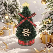 Pre-lit Artificial Mini Christmas Tree,Small Xmas Pine Tree, Tabletop Christmas Tree Green Xmas Tree for Tabletop