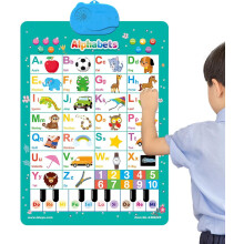 Interactive Talking Wall Chart for Kids 1-6: Songs, Piano, Numbers & Animals – Compatible with Kindergarten, Home & Classroom