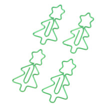 100Pcs Fancy Christmas Paper Clips, Small Silver