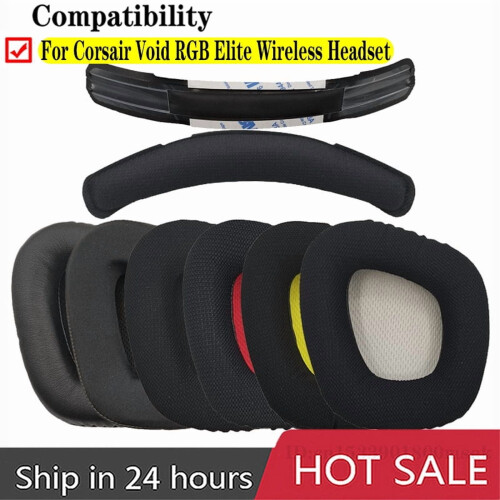 Ανταλλακτικά μαξιλαράκια ακουστικών Memory Foam για ασύρματα ακουστικά Corsair Void Pro Elite 1