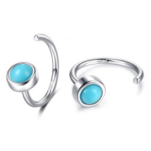 Dainty Hug Hoop Earrings 925 Sterling Silver Created Gemstone Huggie Hoops Earrings