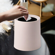 Mini Desktop Trash Can, Double-Use Small Garbage Bin for Office, Study, Living Room, Coffee Table, No Lid, Modern Simple Design