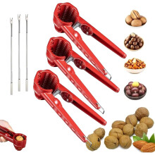 Multifunction Nutcracker with Non Slip Handle, Heavy Duty Tool for Cracking Pecan Walnut Chestnut All Hard Shell Nuts
