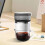 Portable Hand-Pressed Coffee Maker with Stainless Steel Filter Automatic Drip for Travel, Camping, Office 6