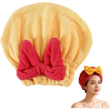 Super Absorbent Microfiber Hair Towel Wrap for Wet Hair, Quick-Drying, Soft Bow Tie Design – Compatible with All Hair Types