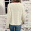 TOPUUTP Damen 2025 Langarm-Waffelstrickpullover, Rundhalsausschnitt, einfarbiger Pullover 7