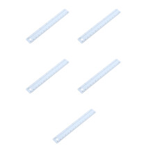 5Pcs Aluminum Alloy Straight Ruler Measuring Tool for Students