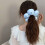 3D Flower Hair Scrunchie Thick Oversized Ponytail Holder 4