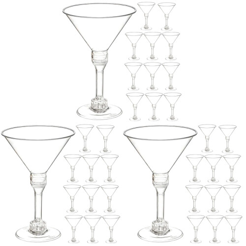 45Pcs Durable Wine Goblets Beverage
