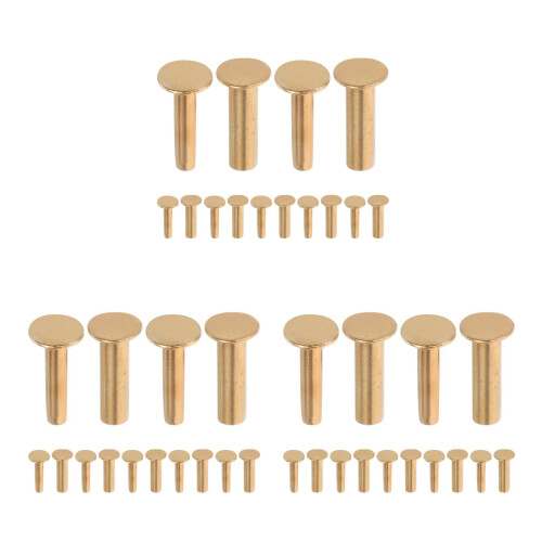 42Pairs Durable Copper Rivets for Kitchen Handle Repair DIY Use