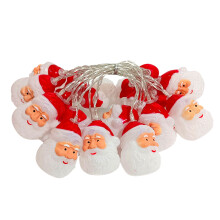 Santa/Snowman/Snowflake LED Christmas String Lights - Multi-Figure Ornament for Tree & Home, Festive Illumination for Holiday Ambiance