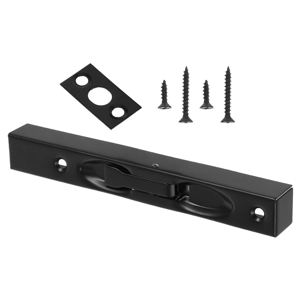 1 Set Black Stainless Steel Hidden Flush Bolt Door Latch For Wood, Double, French & Garage Doors, Secure Flush Latch Bolts 9496895286499
