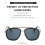 HJ-7352Unisex Γυαλιά Ηλίου - Ρετρό Διπλή Γέφυρα, Τετράγωνος Σκελετός για Γυναίκες & 4