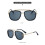 HJ-7352Unisex Γυαλιά Ηλίου - Ρετρό Διπλή Γέφυρα, Τετράγωνος Σκελετός για Γυναίκες & 7