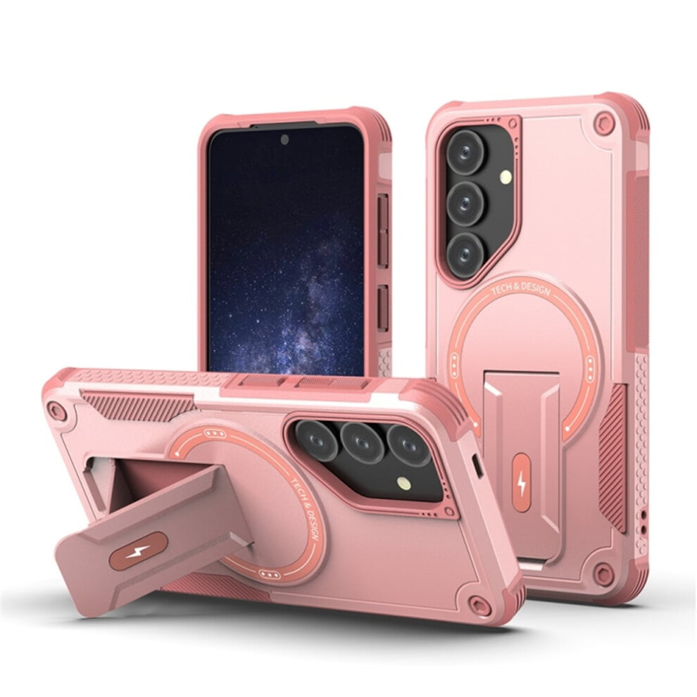 Samsung Galaxy S24 5G 6.2" Case Â Magsafe Compatible, Military-Grade Shockproof Tpu With Invisible Stand, Pink 9313598250063