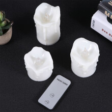 Flameless Candles Rechargeable Flickering 3 pcs