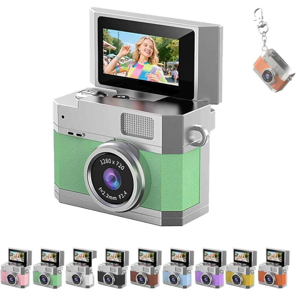 Mini Digital Camera With 1.47 In Lcd Screen, 1080P Keychain Camera With Built-In Flash And 32Gb Memory Card For Selfies And Travel 9496895286314