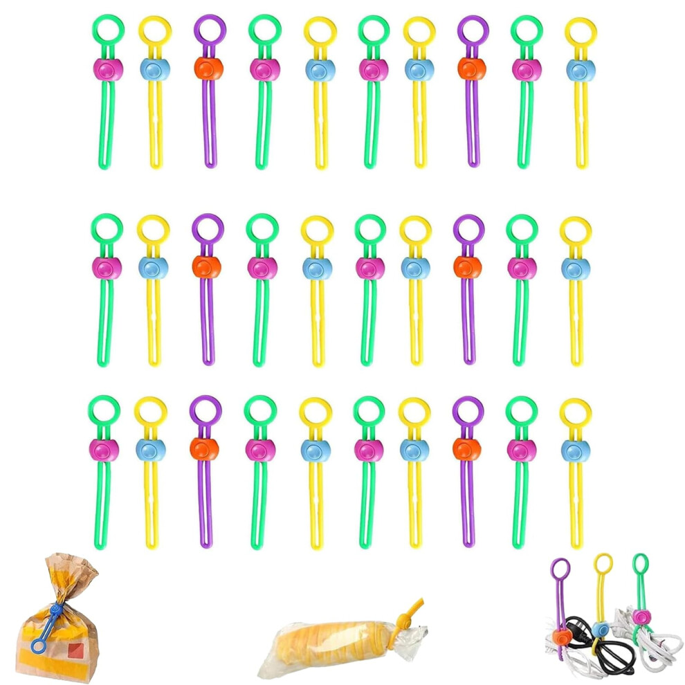 Multi-Purpose Sealer, Multipurpose Elastic Cord Organizer, Reusable Multipurpose Zip Cable Ties For Sealing Food Bags And Organizing Wires (10Pcs) 9313598250629