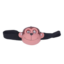 Vintage Industrial Lighting Style Kids Headlamp Battery Operated Flashing And Constant Light Modes Monkey Appearance Design Adjustable Strap Eco
