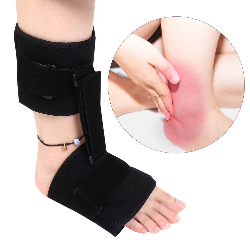 Black Foot Orthosis Brace,Foot Drop Ankle Orthotic Brace Fixing Strap Splint Fracture Sprain Injury Support Wrap ,Foot Splint Strap