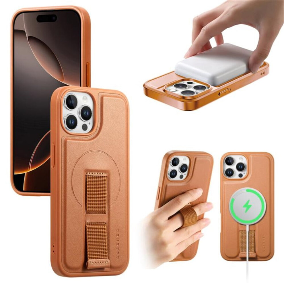Magsafe Phone Case With Belt Clip, Kickstand For Iphone 12/12 Pro 6.1" Brown 9313598250568