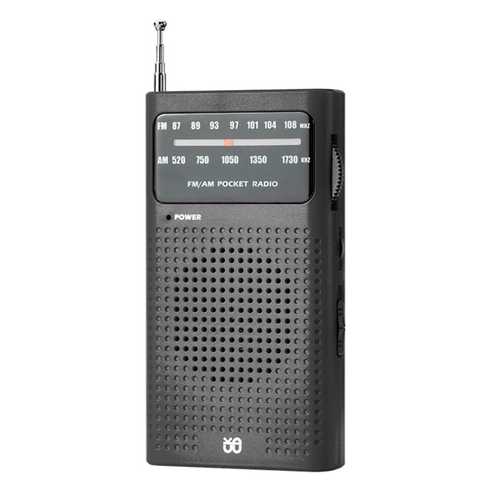 Portable Full Band Am Fm Radio With Speaker And Earphone Black 9448990714452
