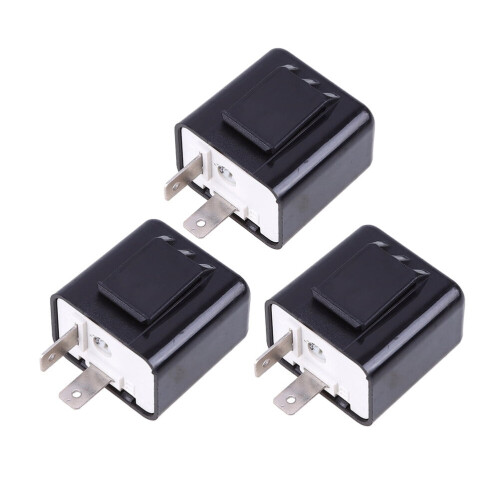 3-Pack Black Motorcycle Turn Signal Lights Plastic Indicators for Bikes