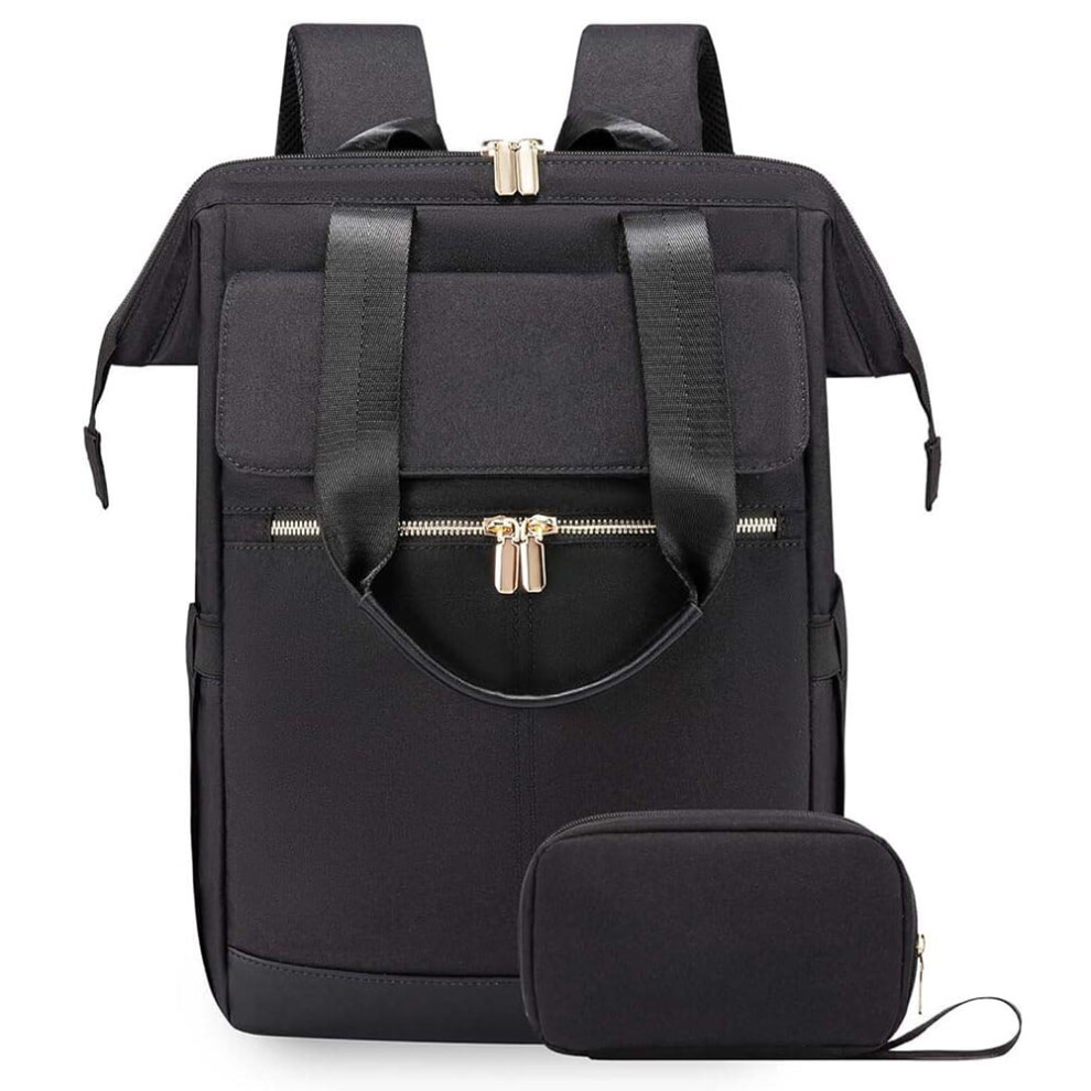 Women Laptop Backpack Waterproof Carry On Backpack For Daily Use (Black) Black 9448990714636