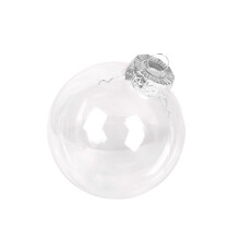 Christmas Decoration Balls Clear Fillable Ornament Balls Transparent DIY Craft Ornaments with Hanging Rope for Home Wedding Party and Event Decor