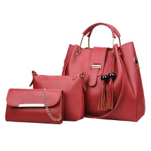 Modische Handtaschen und Geldbörsen für Damen, Business-Tasche, Henkeltasche, 3-teiliges Geldbörsen-Set