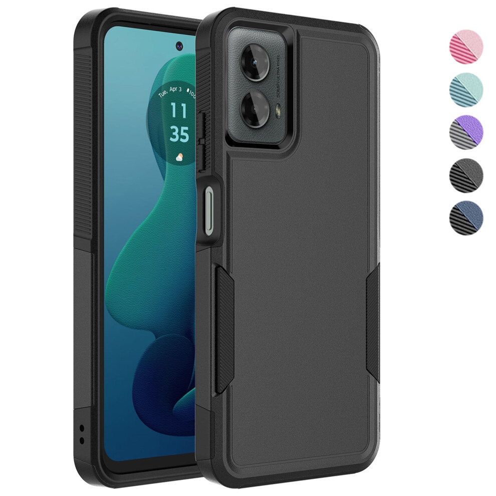 Motorola Moto G 5G 2024 Case Â Dual-Layer Shockproof Military-Grade Rugged Cover, Compatible With Moto G 5G 2024 Black 9313598251282
