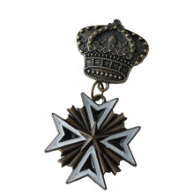 Antique Badge Historical Emblems Martial Enthusiast Badge Brooch Pin for Antique Styles Accessories and Event Display