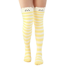 Julstrumpor Fuzzy Over Knee Tecknade Lårhöga Hemstrumpor Vintersockor Strumpor Dam Varma Höga Leggings Varma Strumpor