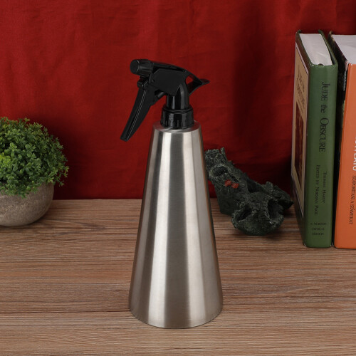 Stainless Steel Spray Bottle, Portable Watering Can with Adjustable Nozzle, Empty Refillable Container for Multipurpose Cleaning Tool 2
