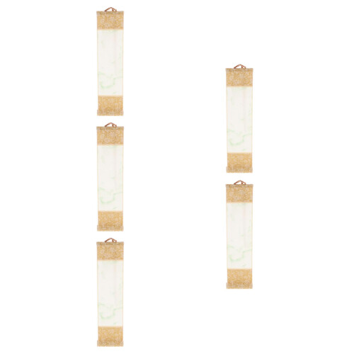 5Pcs Compact Multi Blank Hanging Wall Scrolls for Chinese Calligraphy