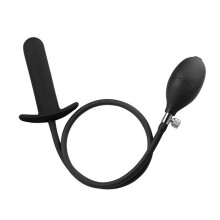 (75cm, Black 1) Silicone Inflatable Anal Plug with Flexible Sizes Anal Expander Pump Training Buttplug Adult Toy