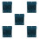 5Pcs Spill-Proof Chicken Feeder Water Dispenser Blue ABS Material 1