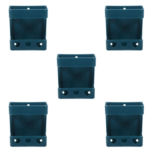 5Pcs Spill-Proof Chicken Feeder Water Dispenser Blue ABS Material