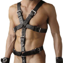 (One Size, Black) Adjustable Bondage Straps Bdsm Harness Restraints Adult Bedroom Toys for Pleasure Cosplay Props Accessories