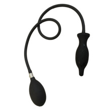(75cm, Black 3) Silicone Inflatable Anal Plug with Flexible Sizes Anal Expander Pump Training Buttplug Adult Toy