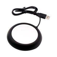 USB-koffiemokverwarmer – Onderzetter voor drankjes met constante temperatuur (hout/tie-dye patronen, kantoor/wintergebruik)