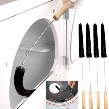 Wood Handle Cleaning Brush, Flexible Long Radiator Cleaning Brush With Effective Removal, Easy To Clean Nylon Bristles