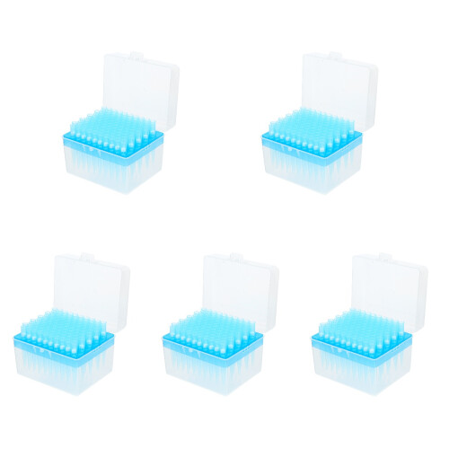 500Pcs Lightweight Transparent Filter Pipette Tips for Scientific Use