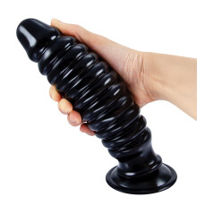 (One Size, Black) PVC Anal Plug Adult G-spot Pleasure Anal Butt Plug Couple Toys for Adult Bedroom Pleasure