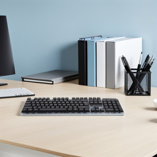 Ergonomic Wired Gaming Keyboard and Mouse with LED Lighting in Black