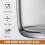 Cold Brew Coffee Maker Jar 64Oz, Thick Glass Cold Brew Pitcher Flip Cap Spout Lid with Handle 6