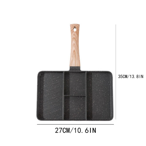 Non-Stick Frying Pan with Four-Hole Design for Omelette and 1