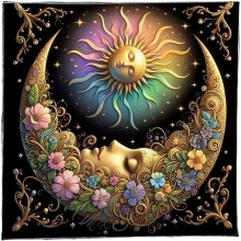 Tarots Tablecloth Flower Moon Sun Pattern Astrology Altars Cloth Divinations Card Table Cloth Tapestry Witchcrafts Supply