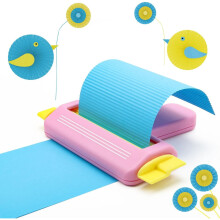 Paper Crimper Tool for Chip Bags, DIY Arts, Card Stock & Scrapbooking – Wave Shape Making Tool (Pink)